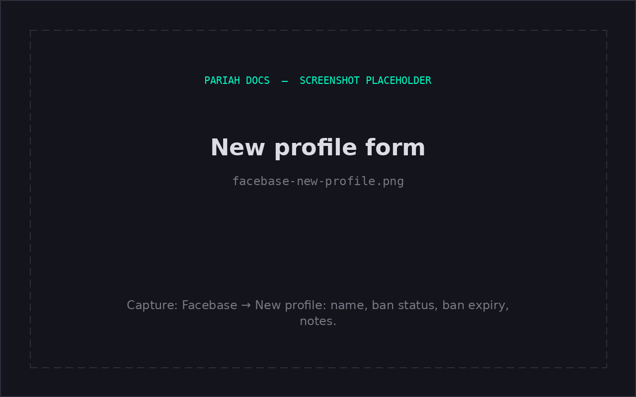 New profile form
