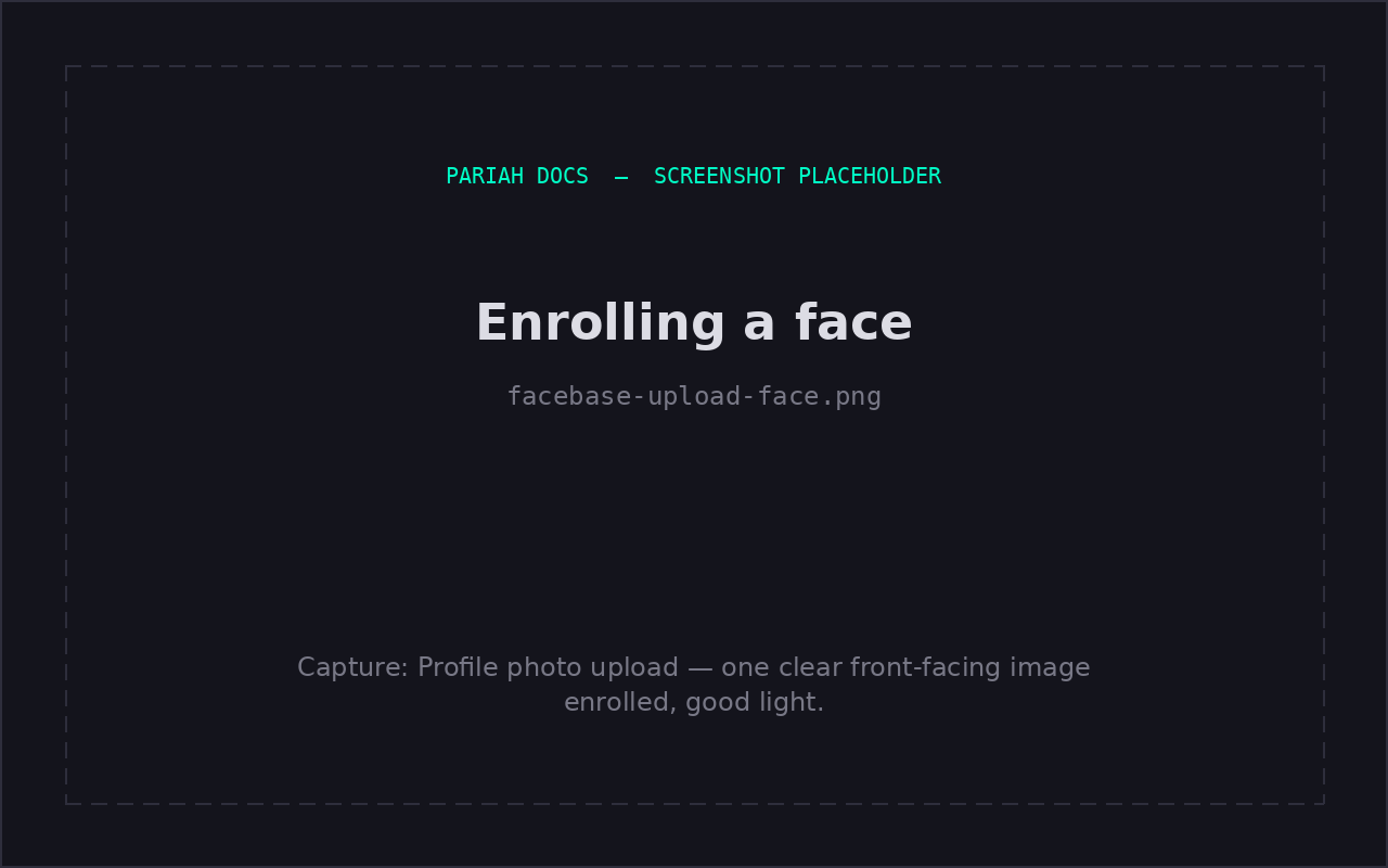 Enrolling a face image