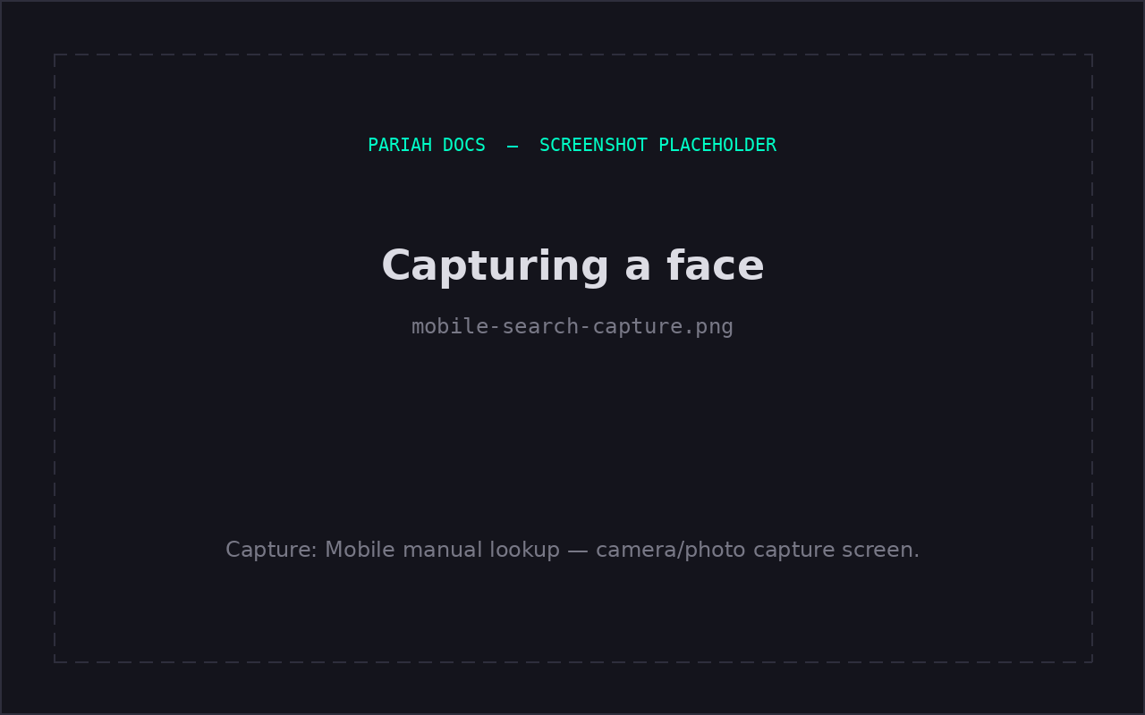 Capturing a face to search