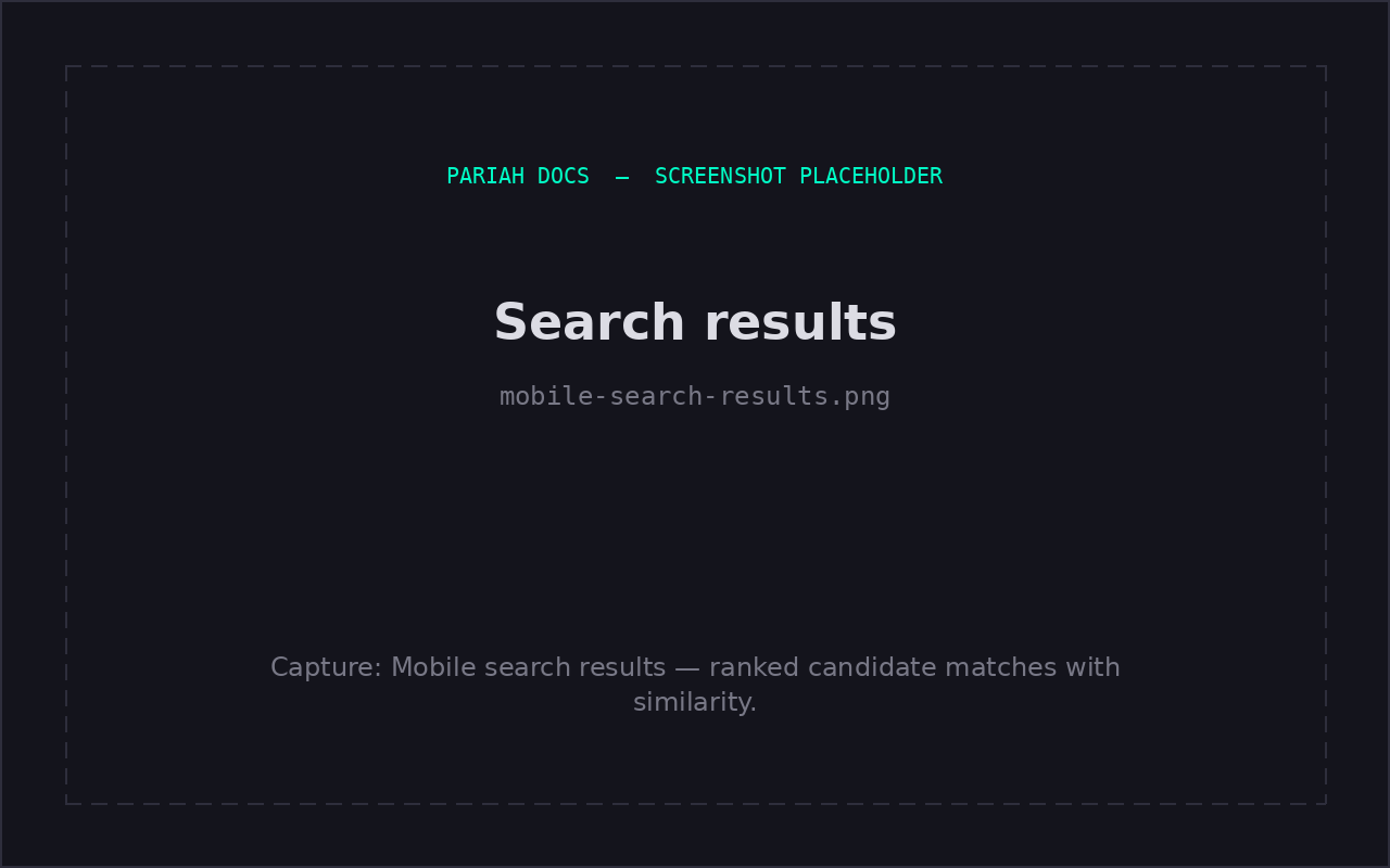 Manual search results
