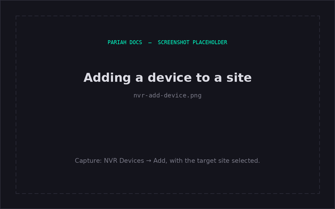 Adding a device to a site