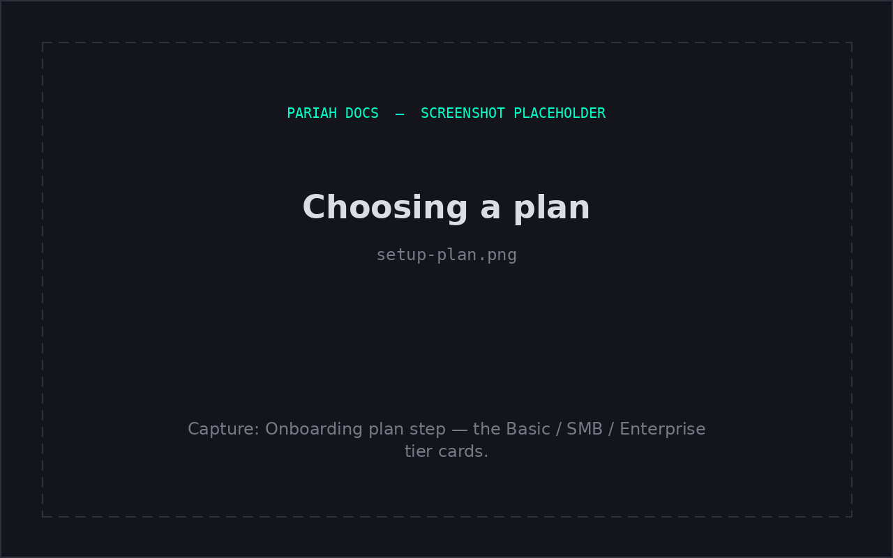 Choosing a plan during onboarding